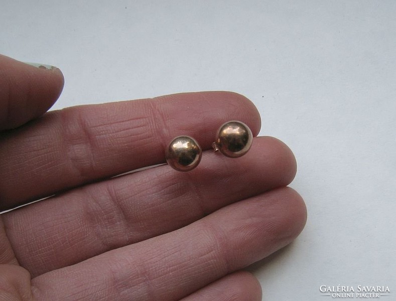 Gold-plated silver larger sphere earrings