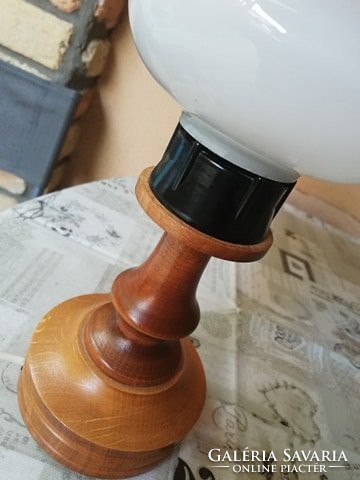 Retro lamp wood-glass