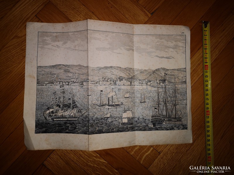 Rézkarc XVIII.- XIX .század Hajók