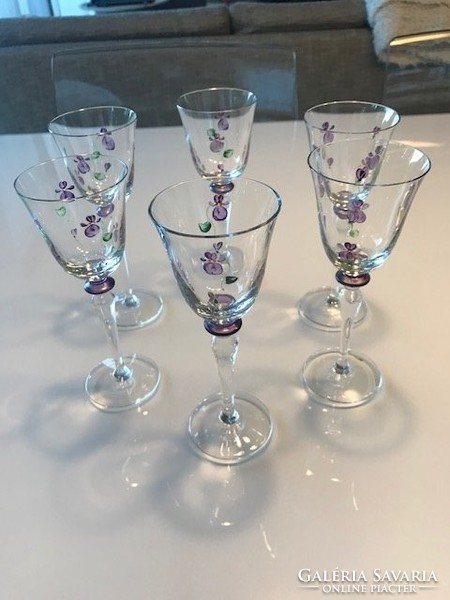 Hand painted liquor or desert wine set from Parad manufactory