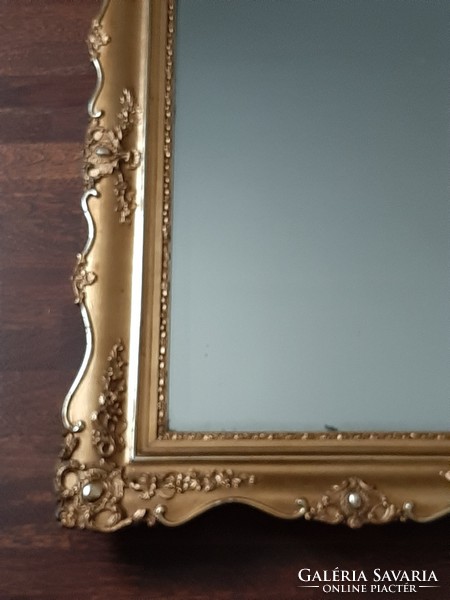 Neobarokk lapmetàlozott szalon  tükör 114 x 79 cm