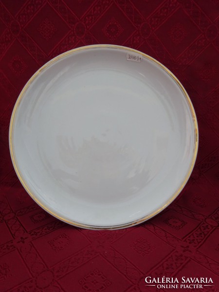 Lowland porcelain, round meat bowl, diameter 28 cm. Gold bordered. He has!