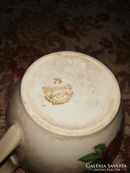 Gyönyörű régi érett Ditmar Urbach virágos csésze, Gyűjtői darab