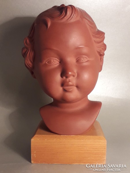 MOST MEGÉRI !!! Hummel GOEBEL 1960-as terrakotta kerámia gyermek fej baba fej szobor büszt