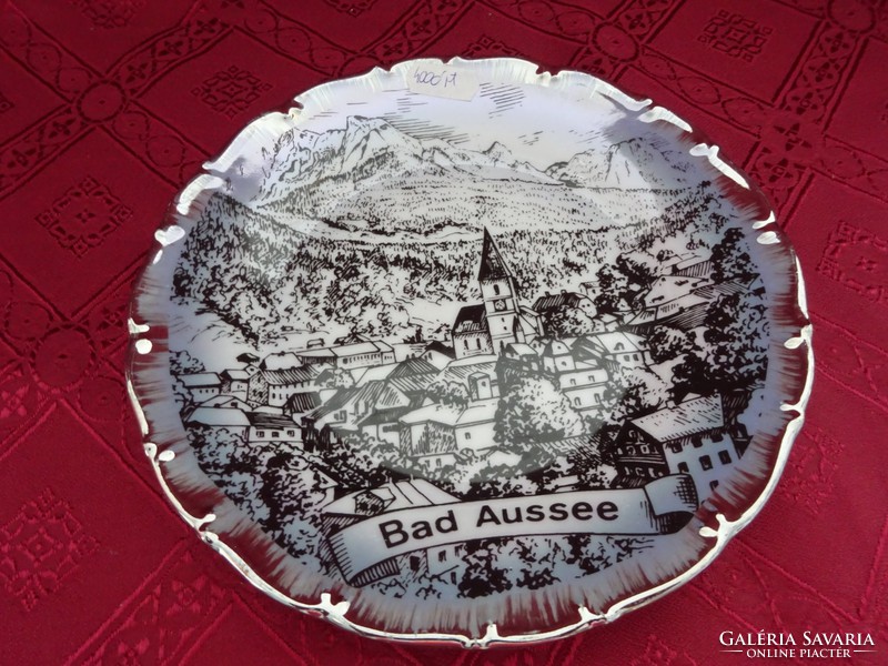 German porcelain decorative plate, Bad Aussee - Styria. Its diameter is 19 cm. He has!
