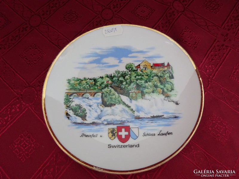Swiss porcelain wall plate, diameter 17 cm. He has!