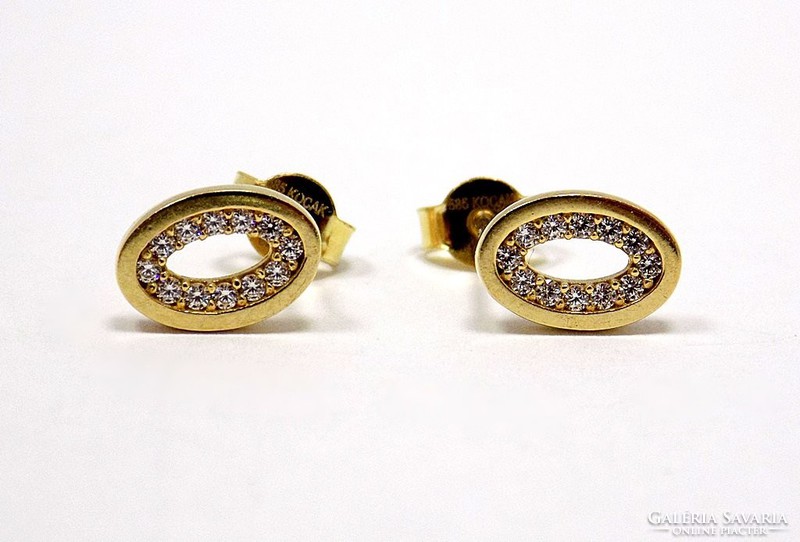Stone gold earrings (zal-au77439)