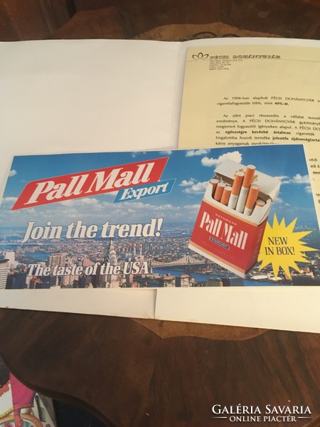 A Pall Mall magyarországi gyártásakor (1989) készült “marketing” csomag