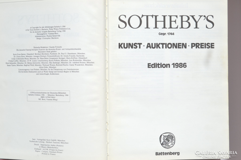 Sothebys catalog with prices, photos and item descriptions on 735 pages.