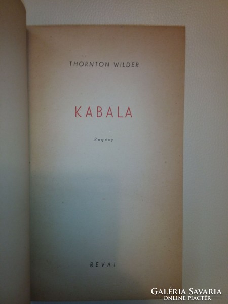 Thornton Wilder: Kabala
