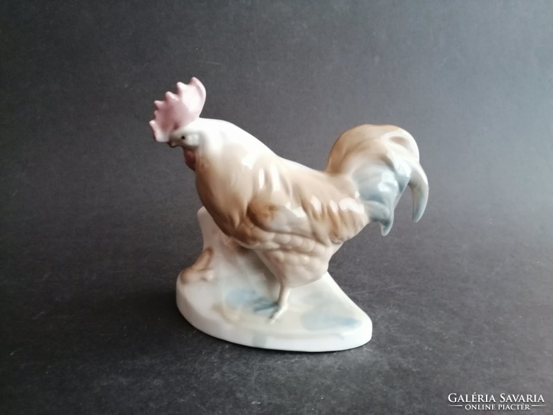 Russian porcelain rooster poultry vase - ep