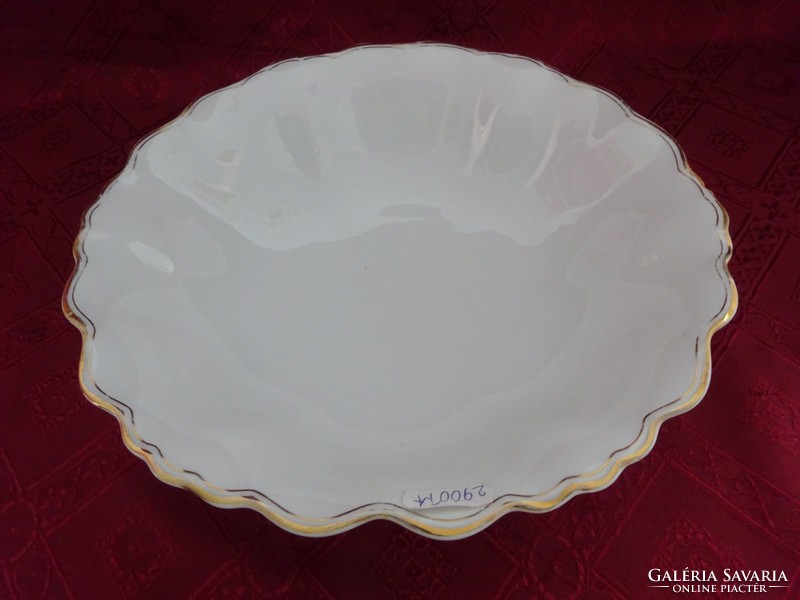 Mz Czechoslovak porcelain garnished bowl with gold edges, diameter 24 cm. He has!