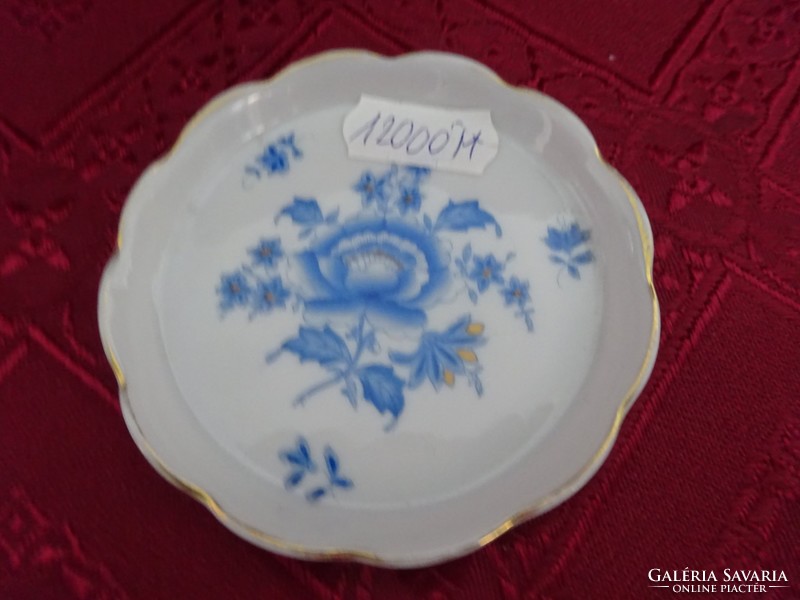 Herend porcelain, blue floral pattern, antique, mini table centerpiece, diameter 7.5 cm. He has!