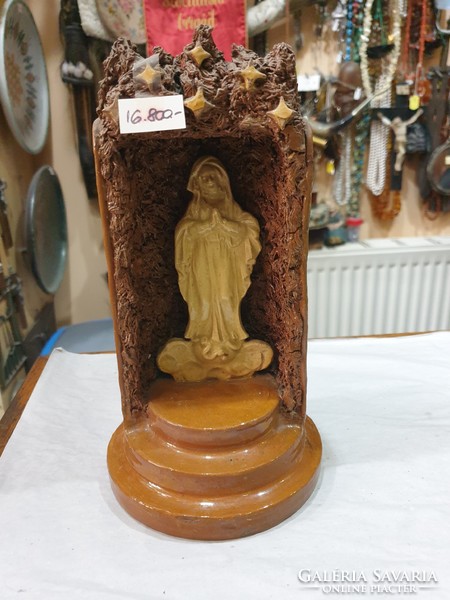 Régi kerámia Szüz Mária figura 