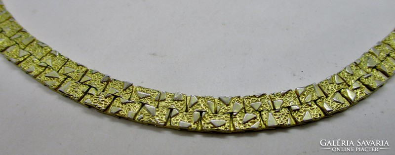 Beautiful old gilded wide necklace like gold