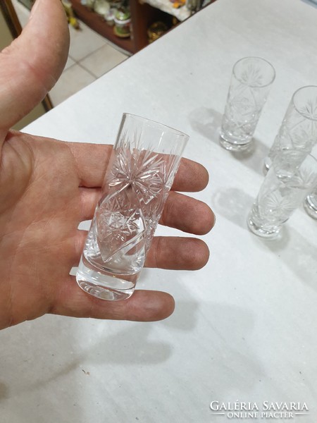 5db kristály likörös pohár 