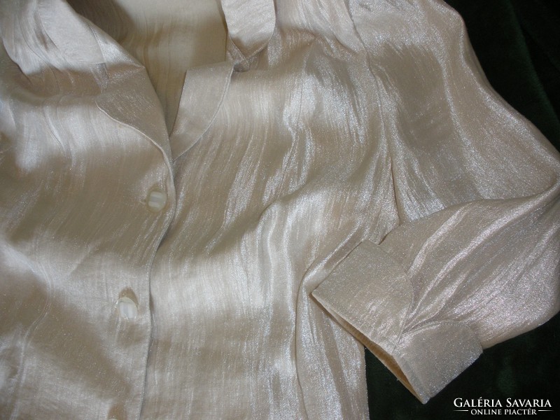 Mother-of-pearl cotton-silk-like blazer