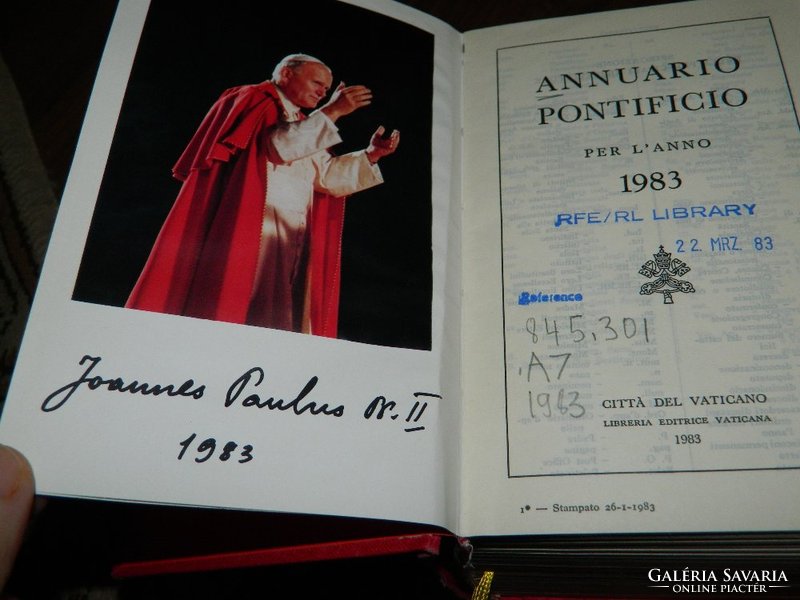 ANNUARIO PONTIFICIO 1983 -KÖNYVRITKASÁG