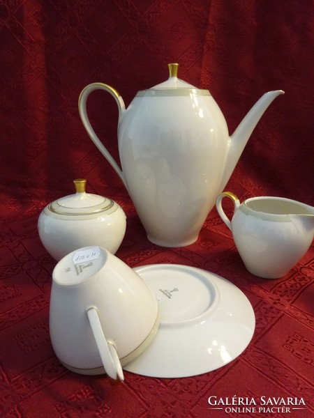 Schirnding bavaria antique quality porcelain coffee set for 8 people. Gold bordered. He has!
