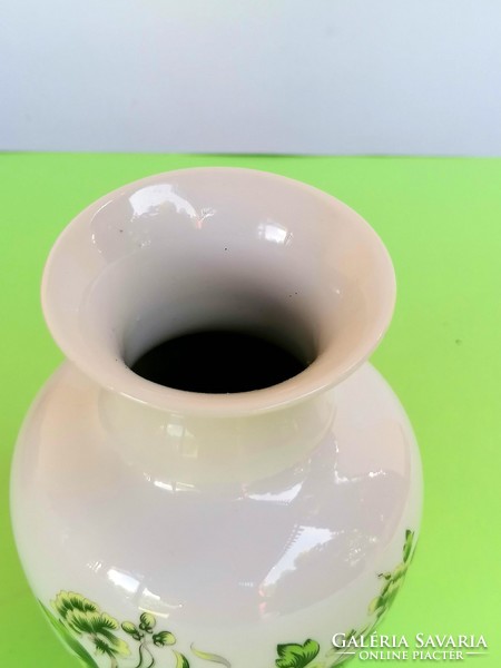 Retró Hollóházi porcelán öbös váza