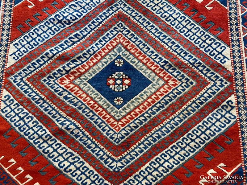 Hand-knotted Kazakh carpet 155x290