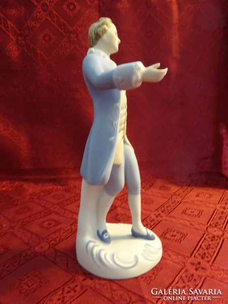 ROYAL DUX  csehszlovák porcelán figura, barokk  férfi, magassága 23 cm. Vanneki!