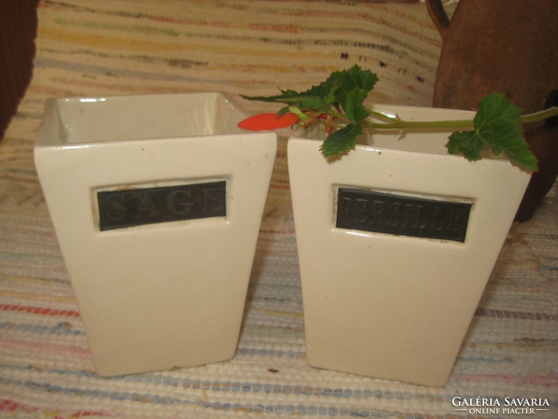 French ceramic, caspo, or flower pot 12 x 15 cm 2 pcs