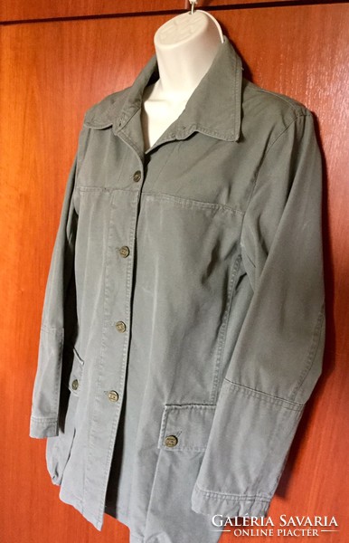 Hennes Collection lazán elegáns halvány katona zöld, új nem használt vászon kabát.