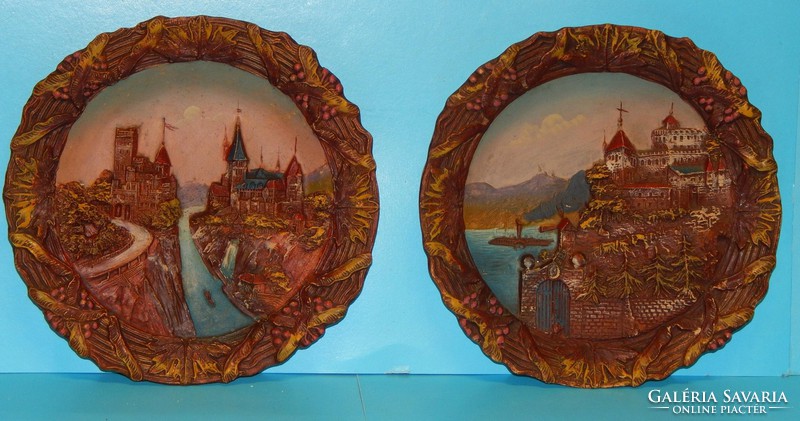 Terakotta tányérok a XIX. szd. második feléből