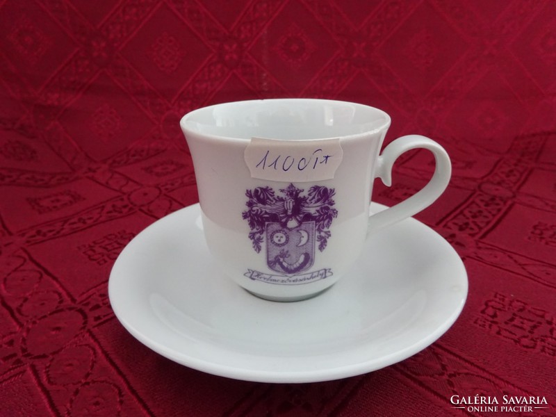 Great Plain porcelain coffee cup + placemat with the inscription Hódmezővásárhely. He has!
