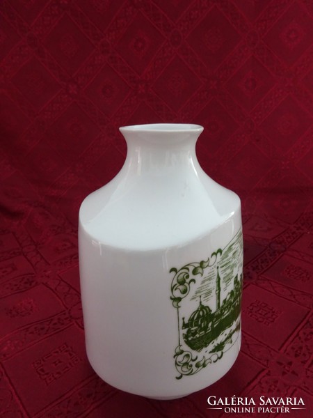 Alföldi porcelán emlék  váza, Szeged 1850. Magassága 16 cm. Vanneki!
