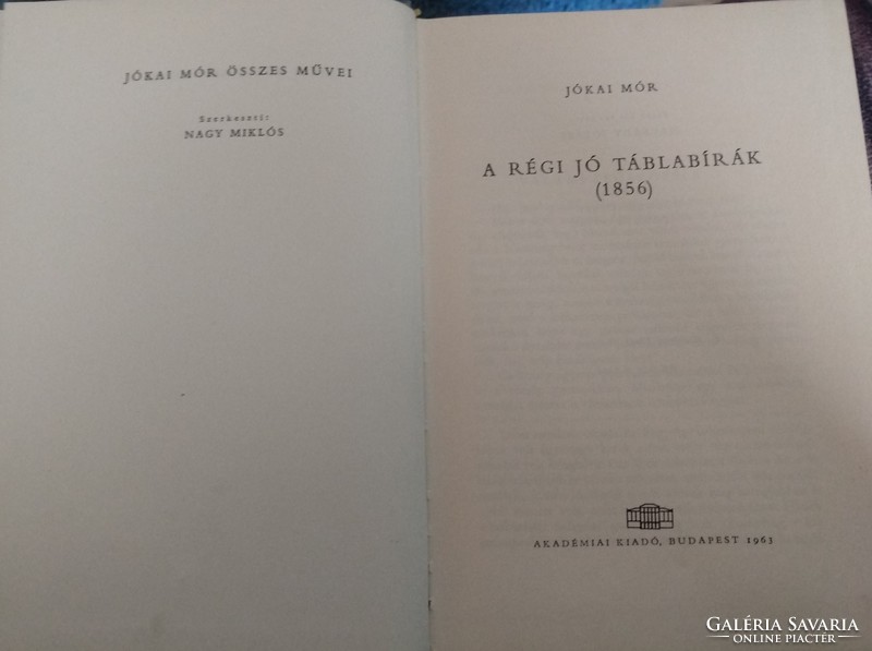 Jókai Mór: A régi jó táblabírák. 1963.
