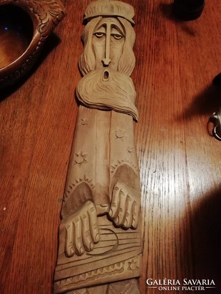 Old wooden sculpture wall ornament