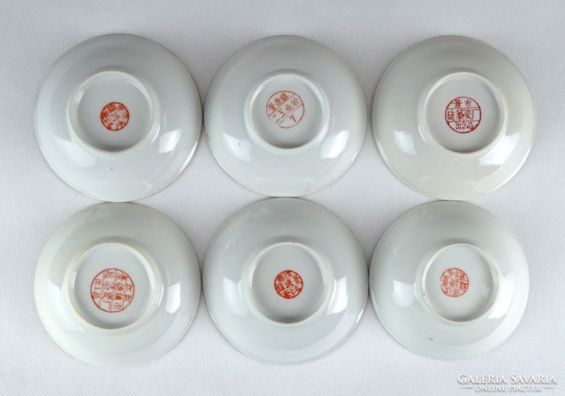 1B009 Régi kínai porcelán tál készlet 6 darab