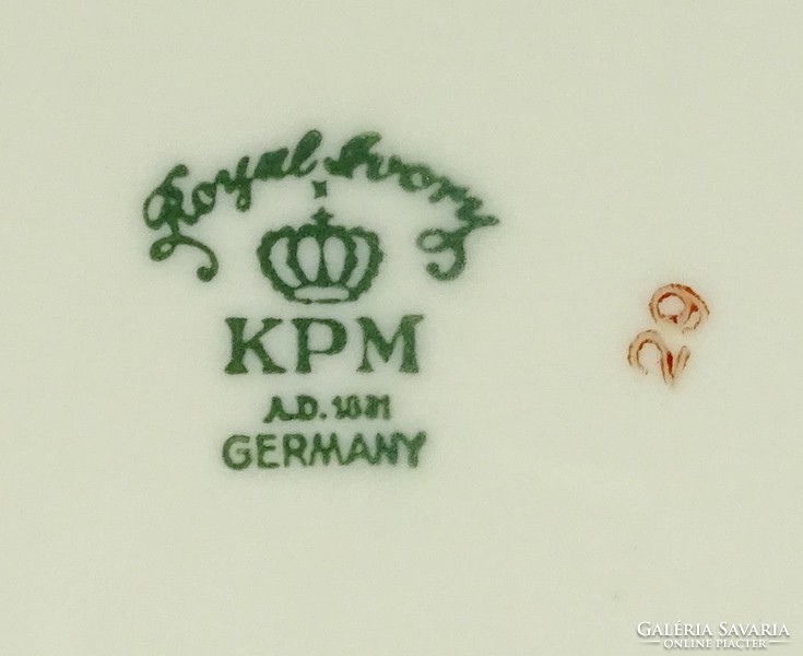 1B005 Régi német KPM porcelán pecsenyés tál 38 cm