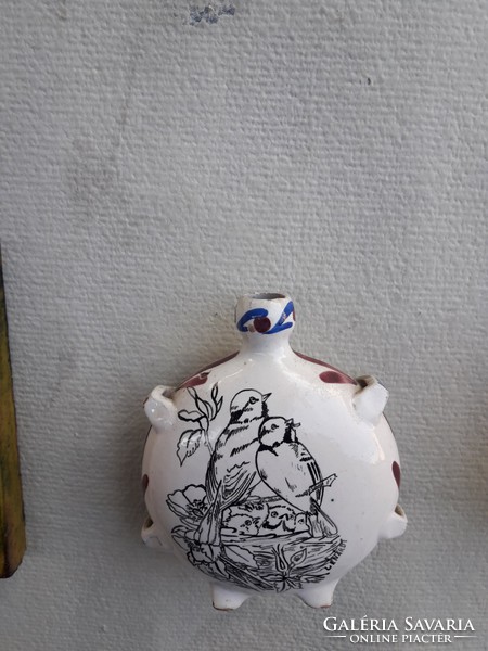 Régi tatai mázas cserép kulacs. XVllll.század vége.