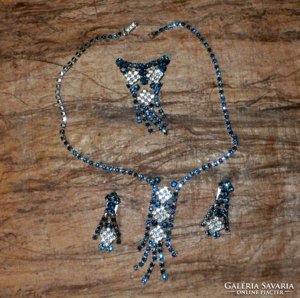 Jewelry set with jablonec / gablonec polished crystal stones