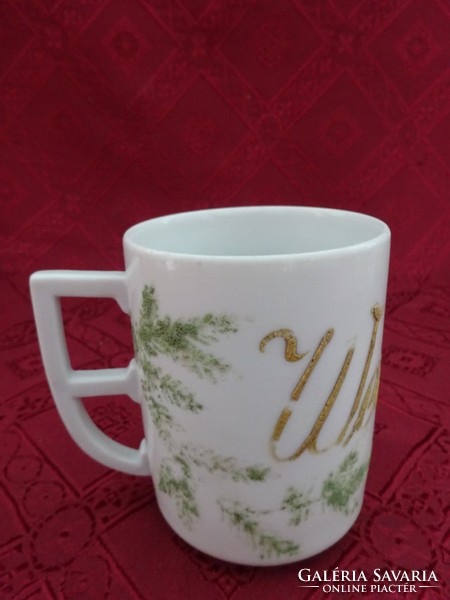 Czechoslovak porcelain Christmas mug marked ces.Gesch. He has!