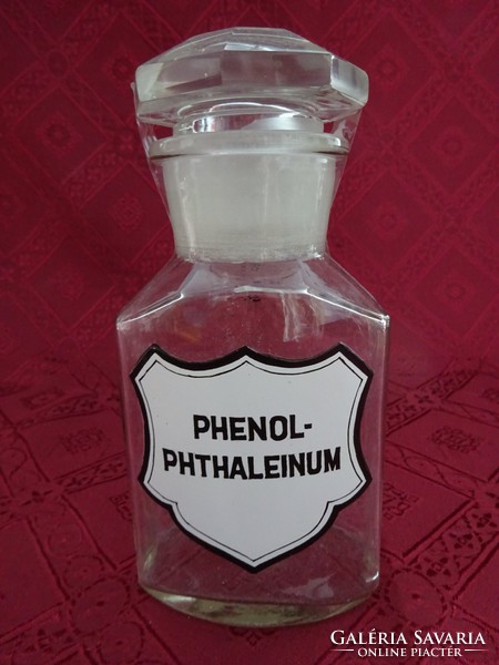 Medicine bottle - with the inscription phenolphthaleinum. - Laxative. He has!