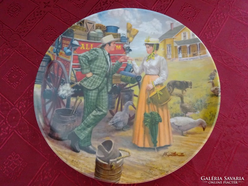 English porcelain decorative plate, marking: 4831 / a. Movie clip - Oklahoma - I can't say no. He has