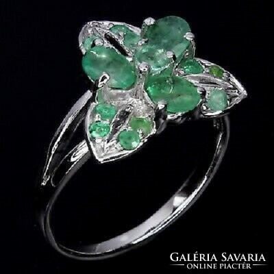 59 And real emerald 925 silver ring