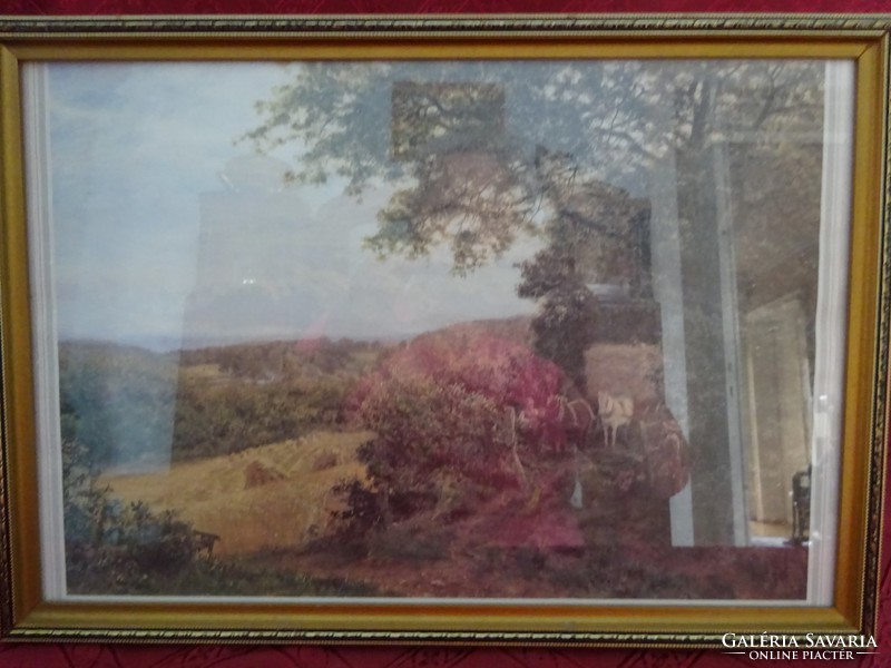 Harvest picture, a copy of a picture taken in 1875, frame size: 40 x 28 cm. He has!