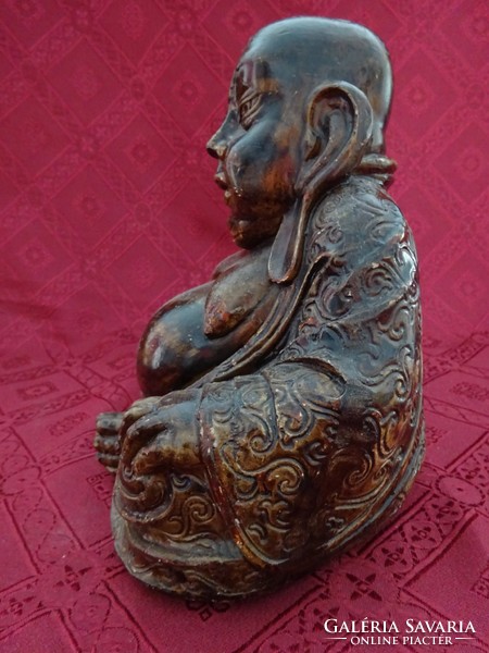 Kerámia ülő buddha szobor, magassága 20 cm. Vanneki!