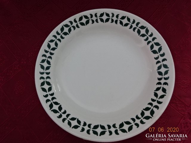 Granite Hungarian porcelain green patterned deep plate. He has!