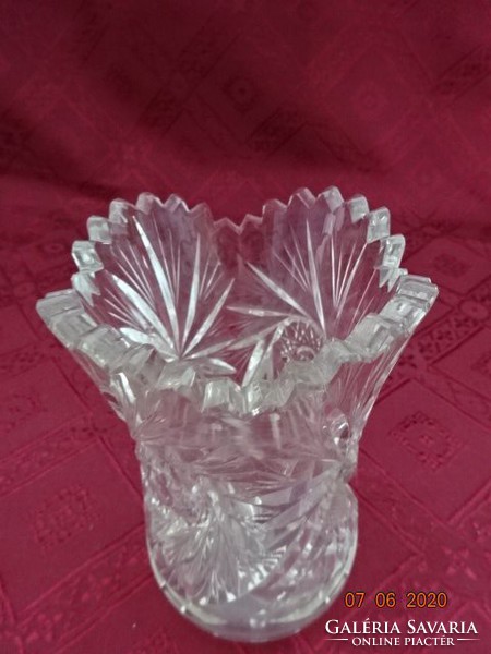 Kristályüveg váza, magassága 12,5 cm. Vanneki!