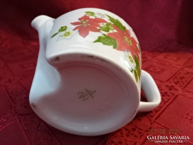 Hollóház porcelain poinsettia coffee maker spout, bottom diameter 7 cm. He has!