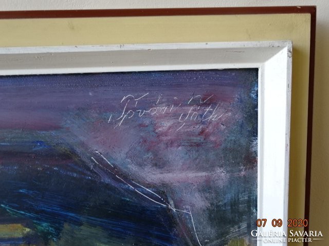 István Tóth Tóvár - open gate ii. Bottom mill. Image painted on wooden board. He has!