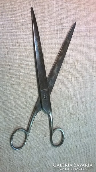 Old wrought iron cutting scissors. Cleaned