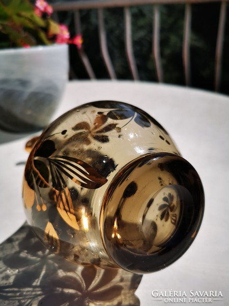 Gilded blown glass decanter