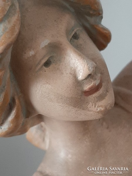 Asztali  tükör női figurális terrakotta